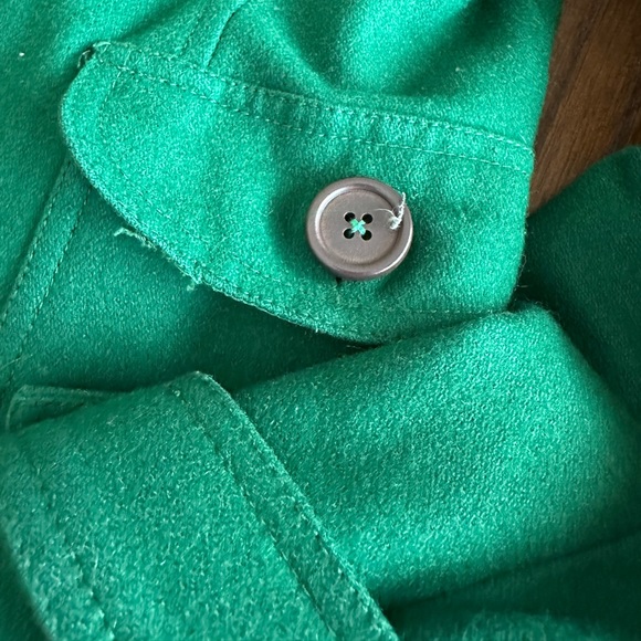 Vintage Thinsulate Green Wool Pea Coat with Toggles - Size Small - Picture 2 of 11